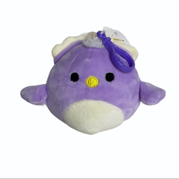 Sqishmallow Elina Purple Bird Keychain NWT 3.5" - Picture 1 of 5